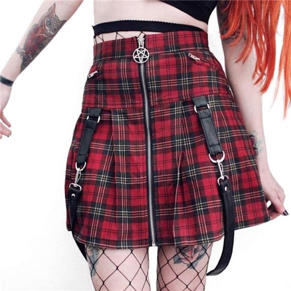 Lunoakvo Dresses & Skirts - 💋RESERVED: WOMEN’S HARAJUKU HIGH WAISTED PLEATED PLAID MINISKIRT!!!